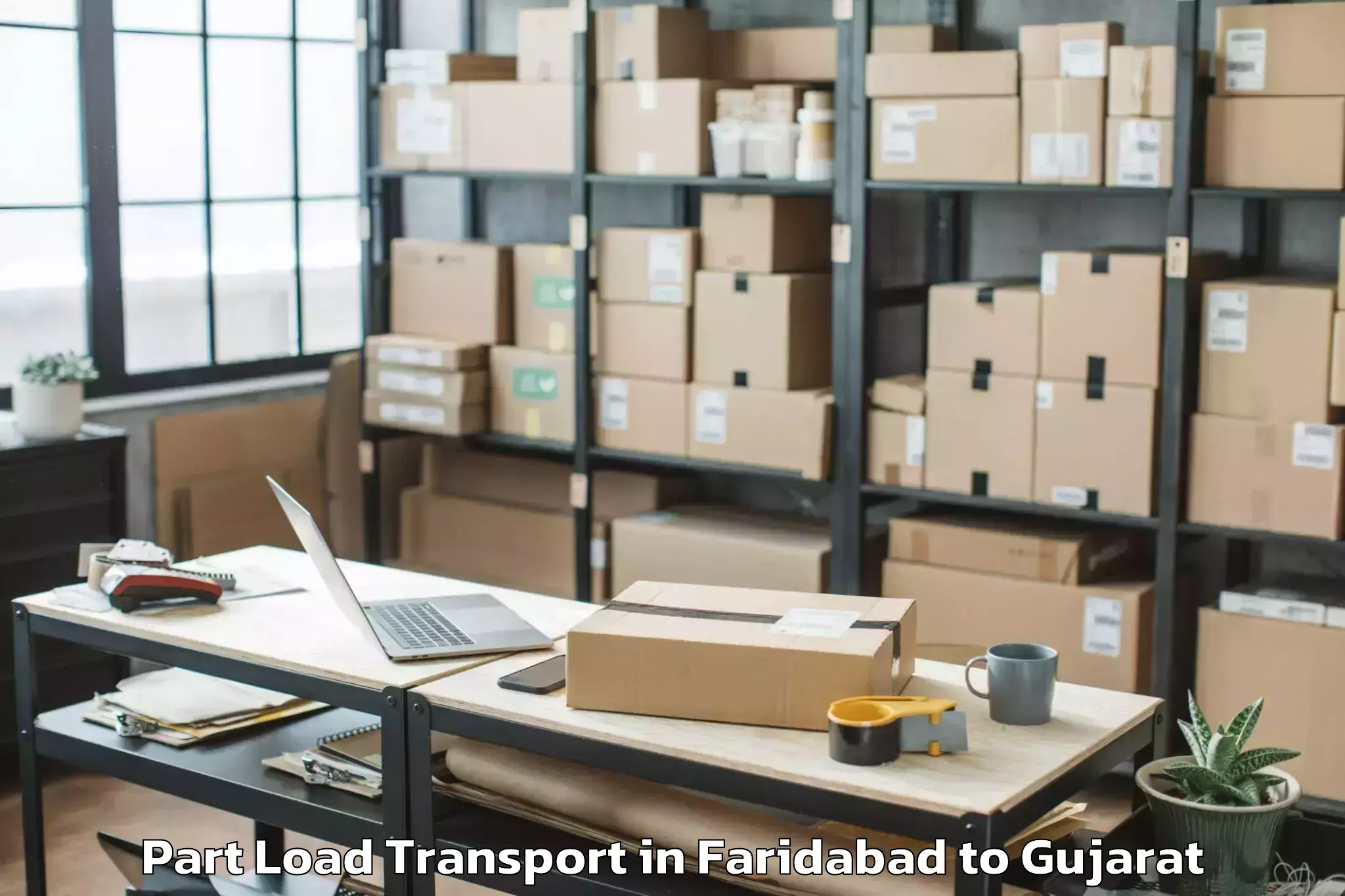 Easy Faridabad to Bhavnagar Airport Bhu Part Load Transport Booking